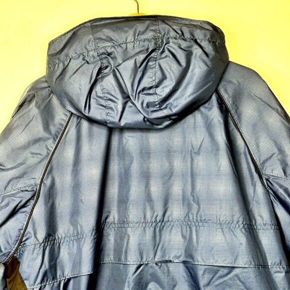 Columbia Mens Jacket Outdoor Hooded Windbreaker Full Zip Hiking Camp Blue Large - Picture 4 of 16